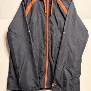 STARTER Black and Orange Windbreaker